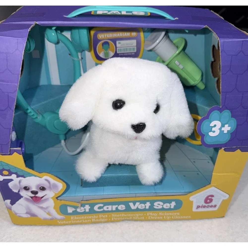 Pet Pals Pet Care Vet Set Electronic Walking Talking Puppy 6 Pc Pretend Play New